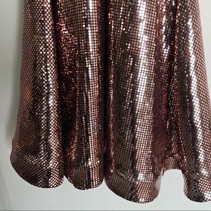 New Jonathan Kayne, Rose Gold Mirrored Evening Gown, Size 8